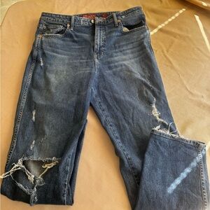 🚫SOLD🚫Lucky Brand Distressed Bootcut Jeans Size 14/32 Medium Wash